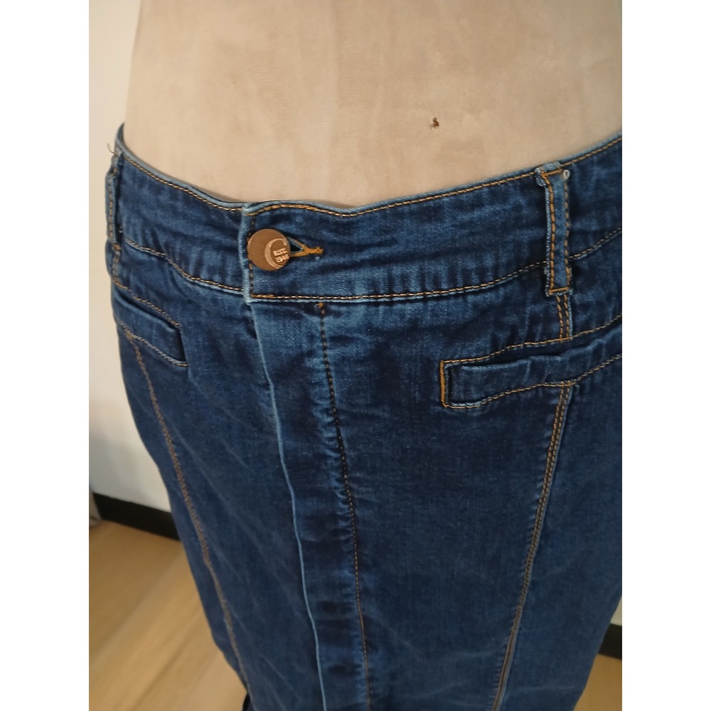 C. Est. 1946 Denim Womens Size 16 Dark Wash Blue Midi Pencil Skirt Seam Modest - Picture 2 of 10